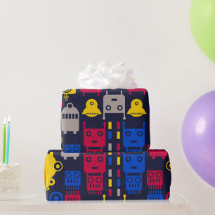 Cartoon Kids Robot Wrapping Paper