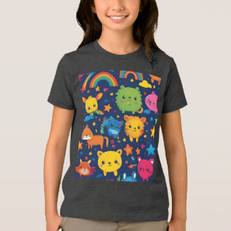 Cartoon Kids' T-Shirt Tri-Blend Shirt