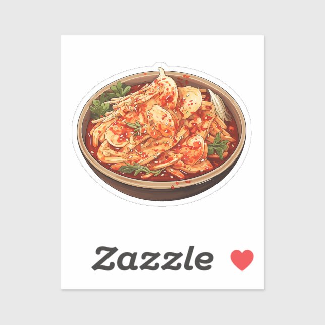 Cartoon kimchi sticker (Sheet)