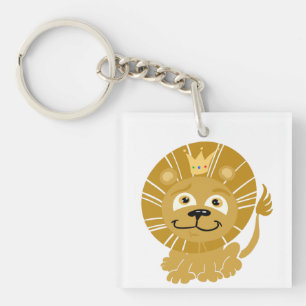 Cartoon King of the Jungle Keychain