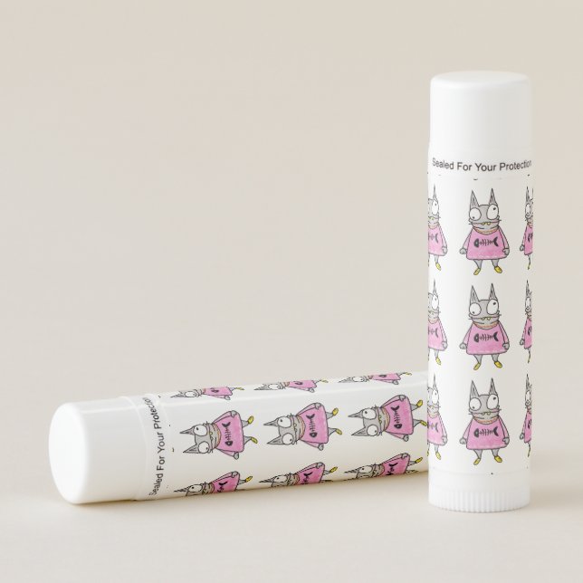 Cartoon Kitten Lip Balm (Front)