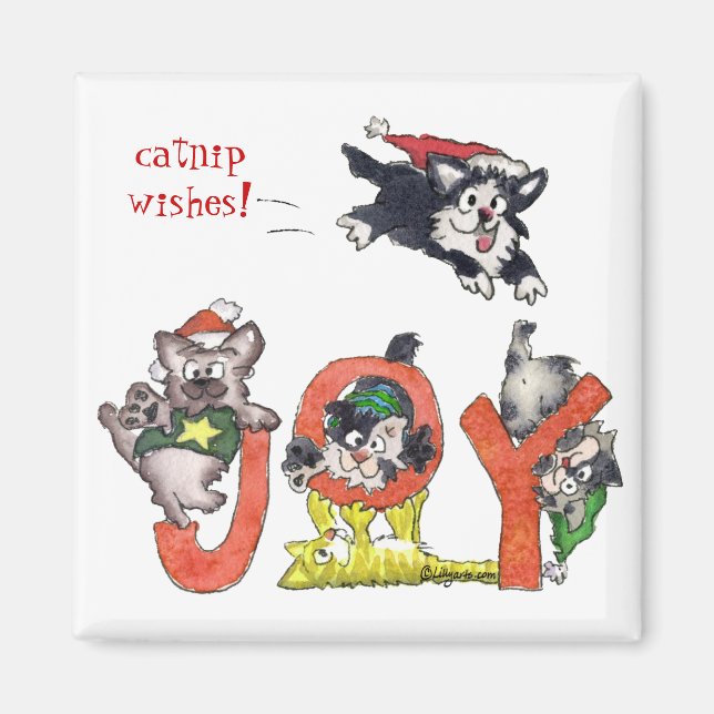 Cartoon Kittens Joy Magnet (Front)