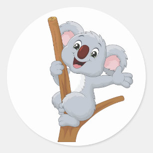 Quadro con koala cartoon e nome personalizzato - TenStickers