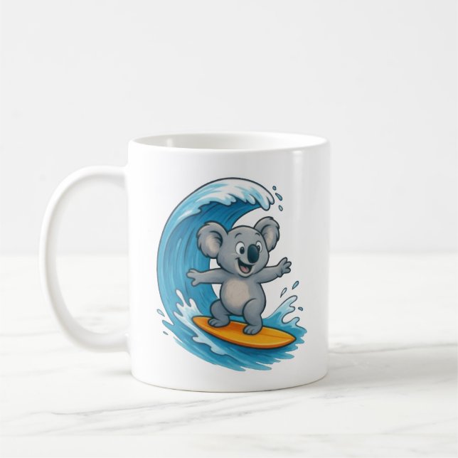 Cartoon Koala Bear Coffee Mug (Left)