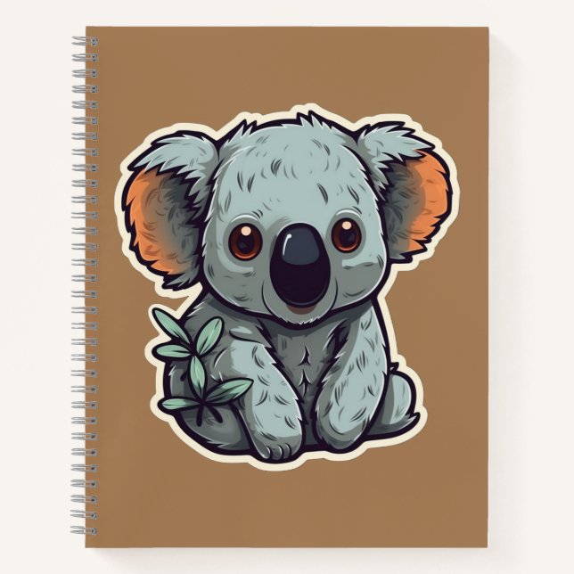 CARTOON KOALA  BEAR NOTEBOOK (Front)
