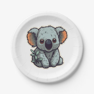 CARTOON KOALA BEAR PAPER PLATES