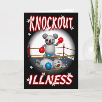 Cartoon Koala Boxer Get Well Card Blank Inside by ValxArt at Zazzle