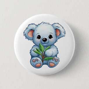 Cartoon koala illustration button