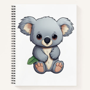 Cartoon koala illustration notebook