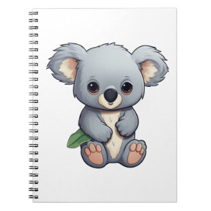 Cartoon koala illustration notebook