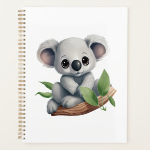 Cartoon koala illustration planner