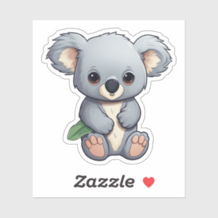 Cartoon koala illustration sticker