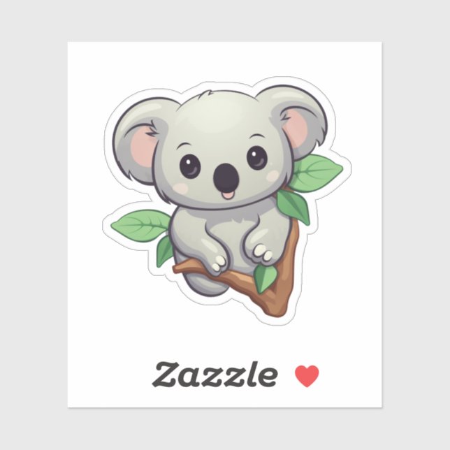 Cartoon koala illustration sticker (Sheet)