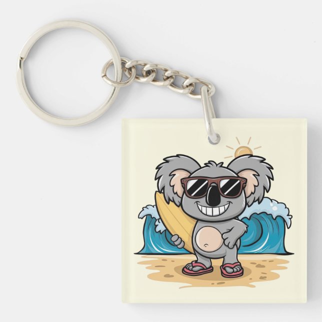 Cartoon Koala Keychain (Front)