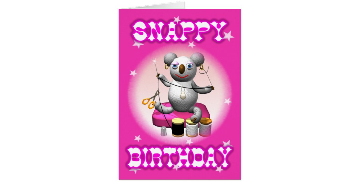 Cartoon Koala Snappy Birthday Card | Zazzle