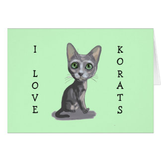 Cartoon Korat Cards
