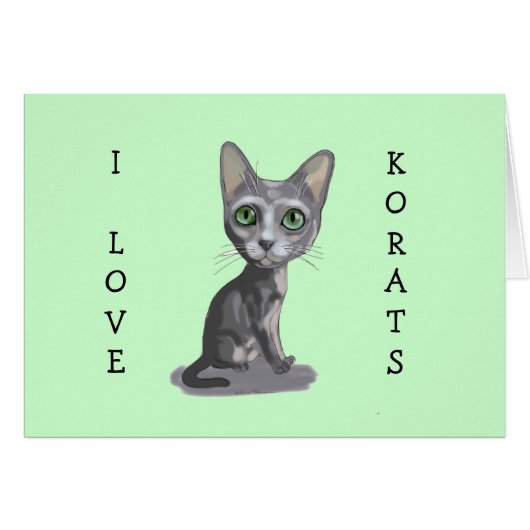 Cartoon Korat Cards (Front Horizontal)