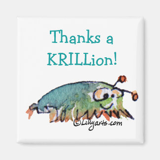 Cartoon Krill Thank You Gift Magnet