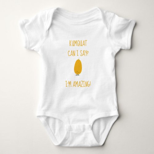 Cartoon Kumquat Cute Fruit Positive Baby Bodysuit