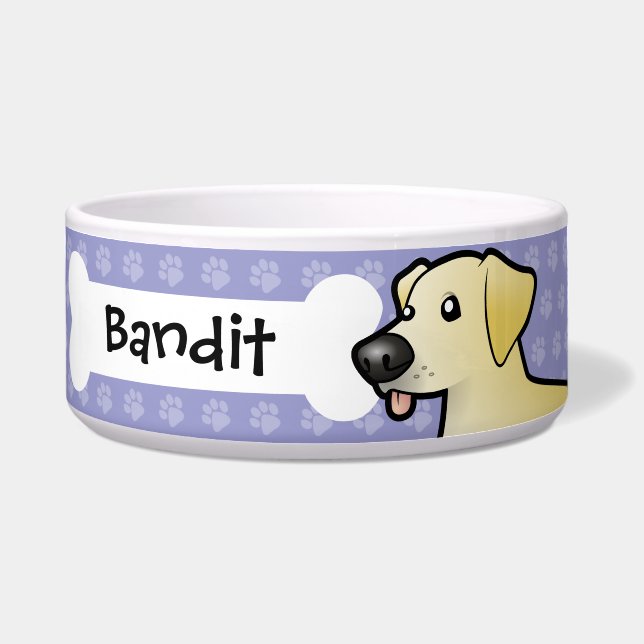 Cartoon Labrador Retriever Bowl (Front)