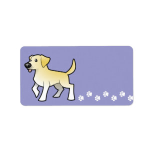 Cartoon Labrador Retriever Label