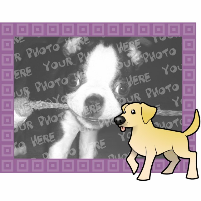 Cartoon Labrador Retriever Photo Frame Statuette (Front)