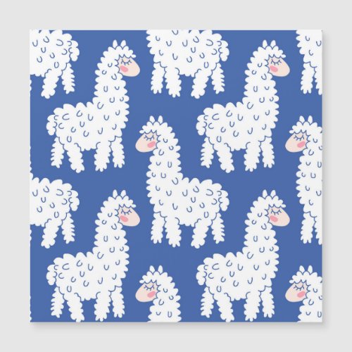 Cartoon lama alpaca vintage pattern