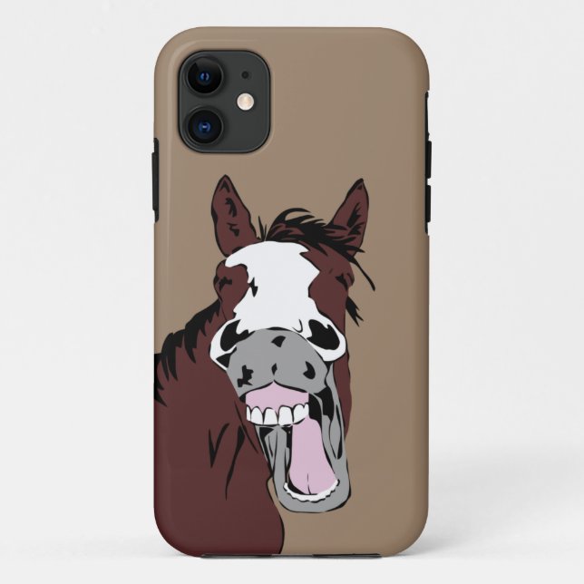 Cartoon Laughing Horse Humor Fun Office Case-Mate iPhone Case (Back)