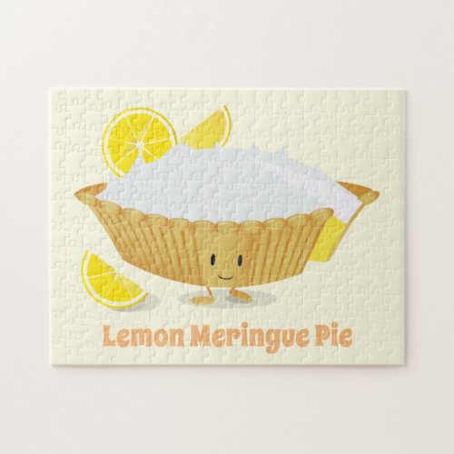 Cartoon Lemon Meringue Pie Character Jigsaw Puzzle
