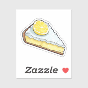 Cartoon lemon pie sticker
