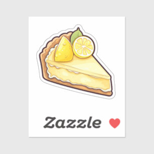 Cartoon lemon pie sticker