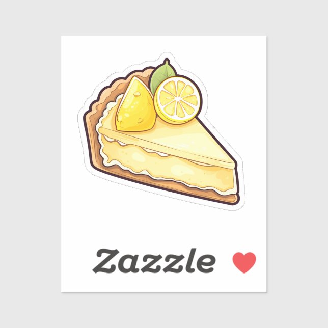 Cartoon lemon pie sticker (Sheet)