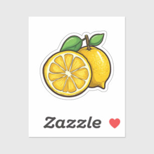 Cartoon lemon sticker
