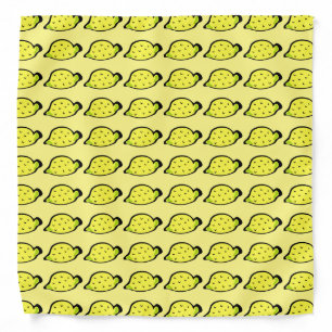 Cartoon Lemons Bright Yellow Bandana