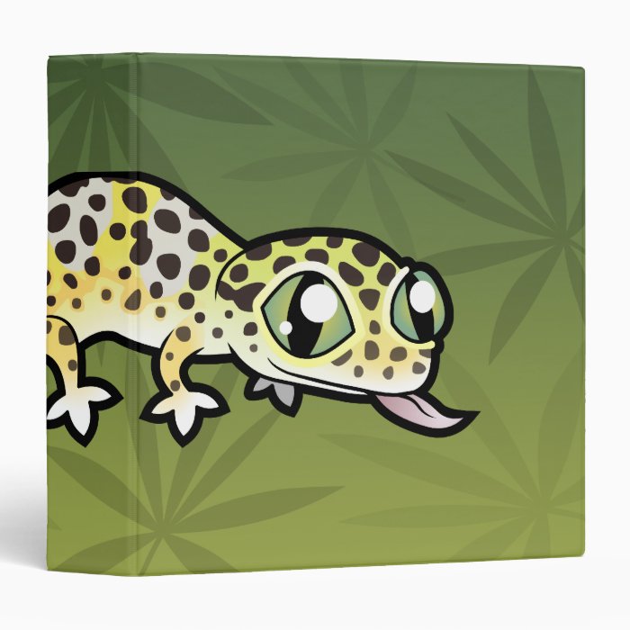 Cartoon Leopard Gecko Binder