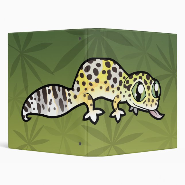 Cartoon Leopard Gecko Binder (Background)