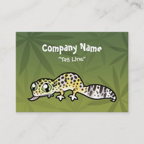 Cartoon Leopard Gecko Business Card