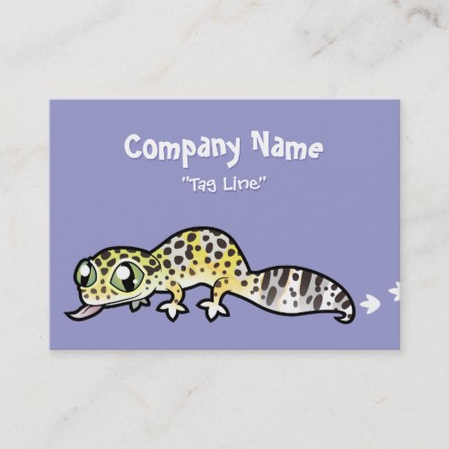 Cartoon Leopard Gecko Business Card