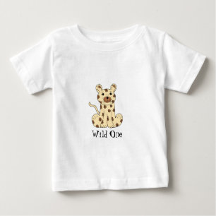 Cartoon Leopard - Wild One Baby T-Shirt