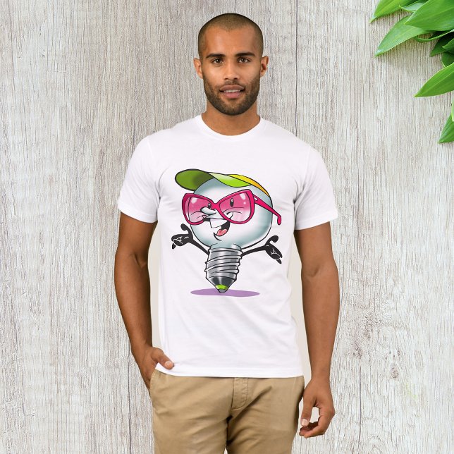 Cartoon Lightbulb Mens T-Shirt (Creator Uploaded)
