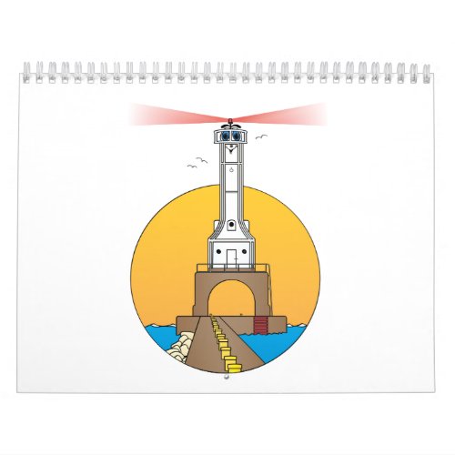 Cartoon Lighthouse Calendar