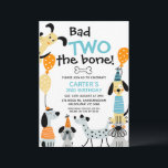 Cartoon Like Bad Two The Bone Dogs 2nd Birthday  Invitation<br><div class="desc">Cartoon Like Bad Two The Bone Dogs 2nd Birthday Invitation

Cute cartoon like dog themed 2nd birthday invitation featuring various dogs,  balloons,  party hats and bone illustrations.</div>