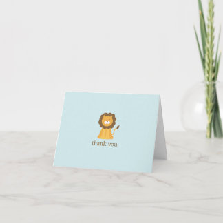 Cartoon Lion Folded Thank You Notes