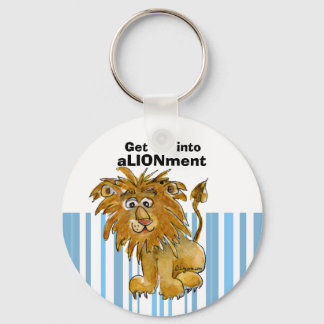 Cartoon Lion Get into  ALIONment Keychain