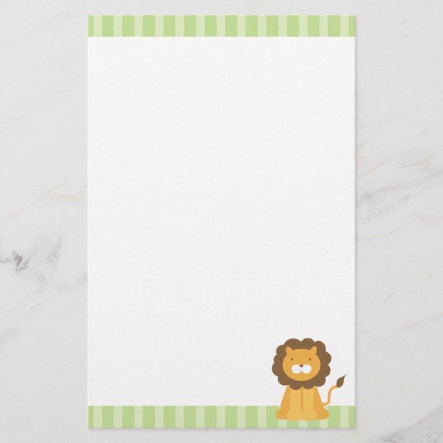 Cartoon Lion Stationery (Front)