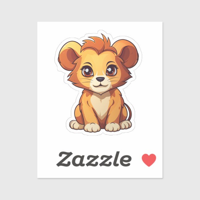 Cartoon lion sticker (Sheet)