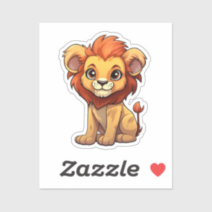 Cartoon lion sticker