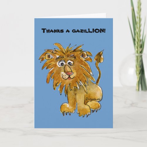 Cartoon Lion Thank You Cards