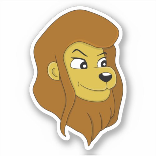 Cartoon Lions head _ vinyl sticker