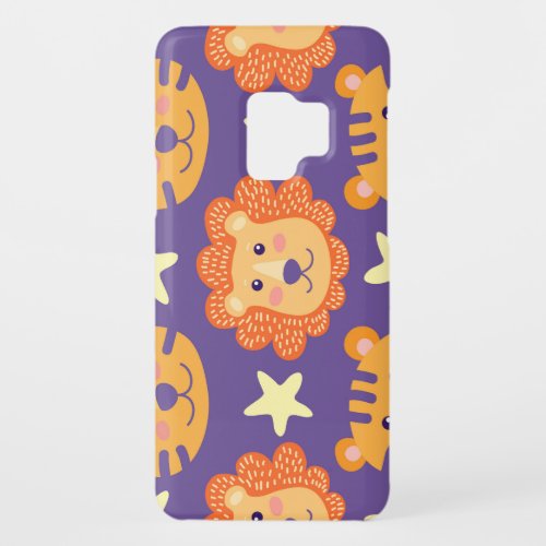 Cartoon Lions  Tigers Vintage Case_Mate Samsung Galaxy S9 Case